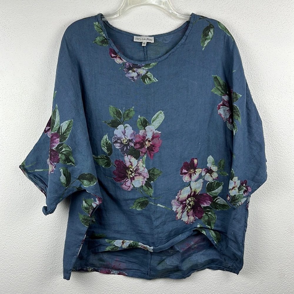 100% Lin Blanc top.  K